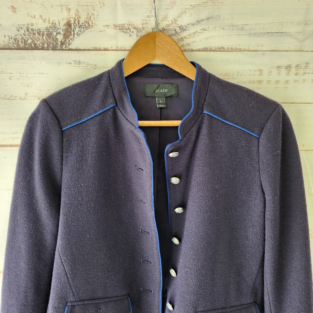 J. Crew Navy Blue Dalton Wool Blazer View 2